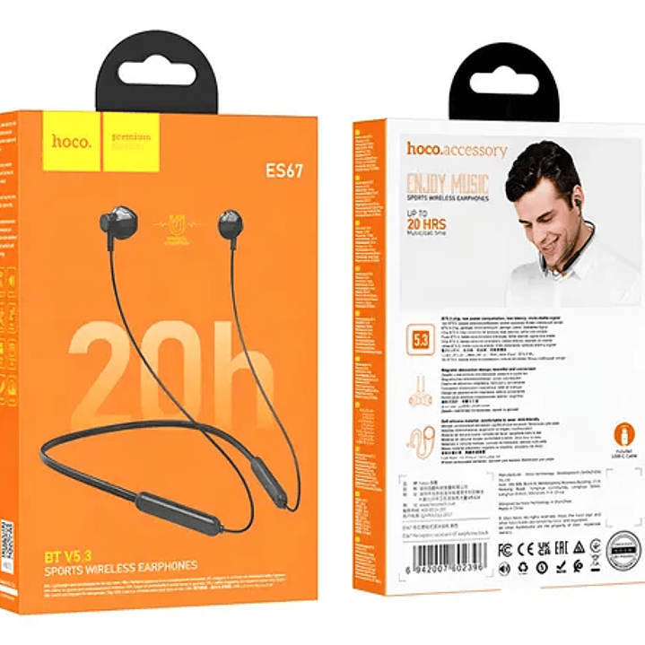 Audífonos Bluetooth Deportivos Hoco ES67 2