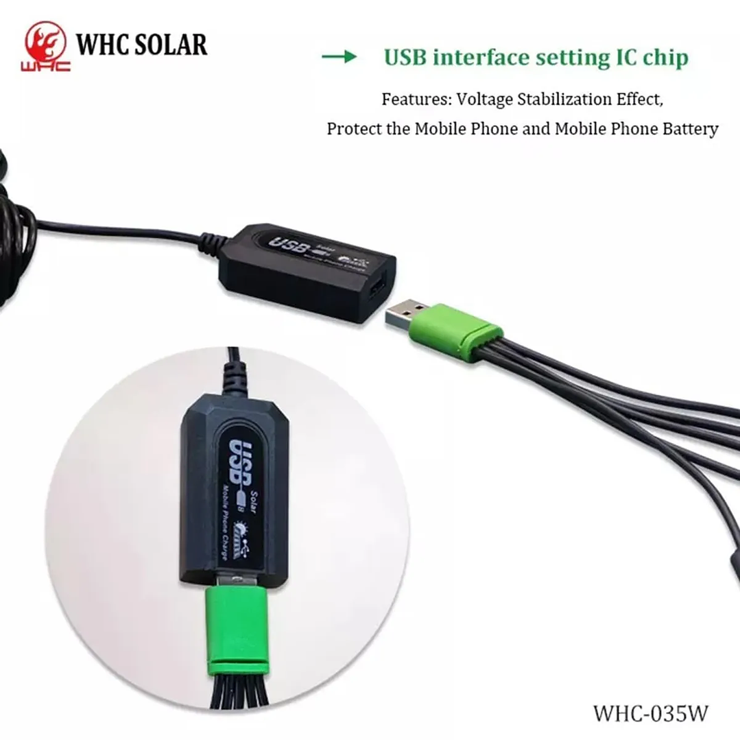 Panel Solar Portátil 15W 5V 3