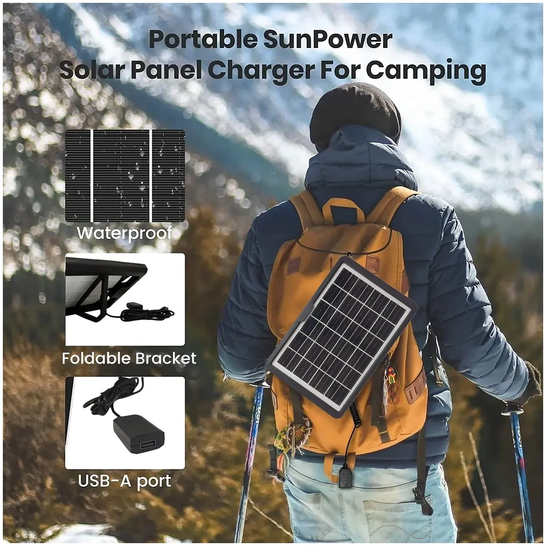 Panel Solar Portátil 15W 5V 5