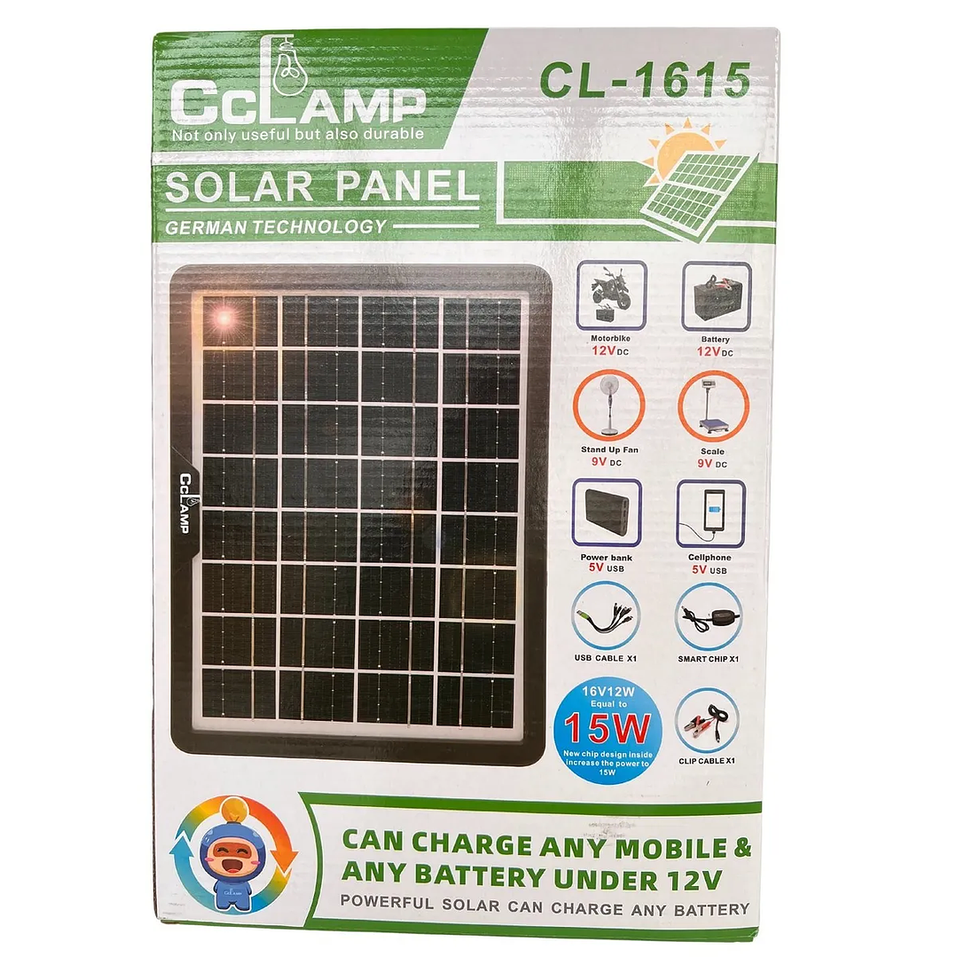 Panel Solar Portátil 15W 5V 2