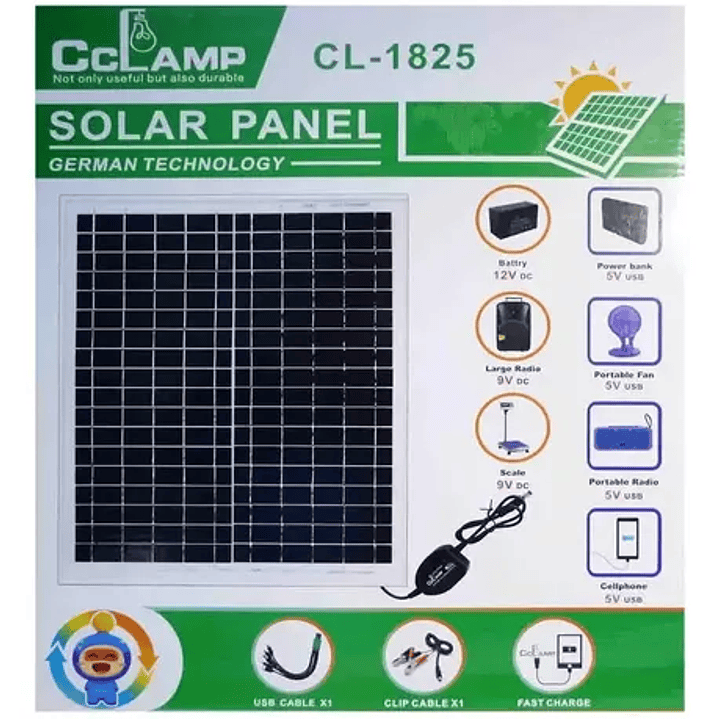 Panel Solar Portátil 20W 5V 2