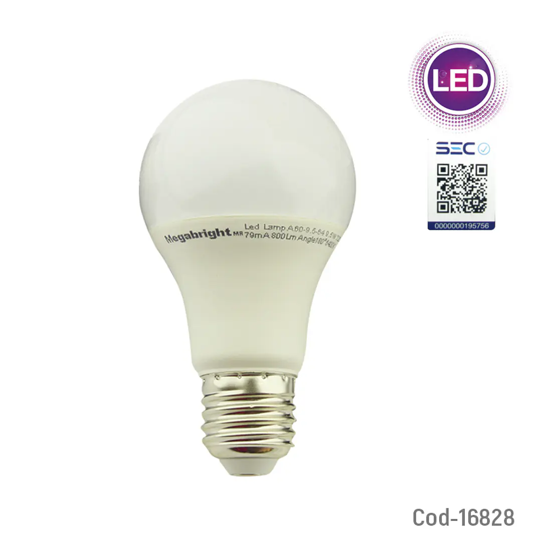 Ampolleta Led Megabright 9W Luz Fría 3