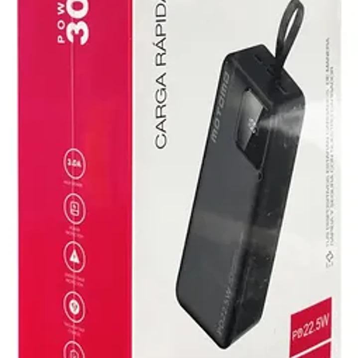 Powerbank Motomo 30000mAh 22.5W Carga Rápida 2