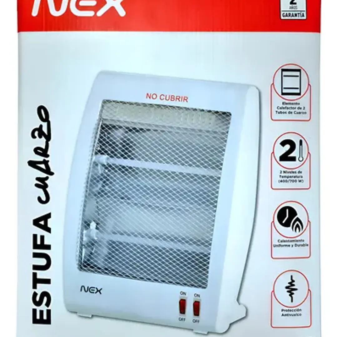 Estufa Nex Doble Tubo de Cuarzo 700W 2