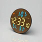 Reloj Digital Mural Led Redondo Madera - Miniatura 4