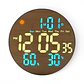 Reloj Digital Mural Led Redondo Madera - Miniatura 1