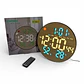 Reloj Digital Mural Led Redondo Madera - Miniatura 2