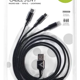 Cable 3 en 1 Smart&Go 1,2 Metros
