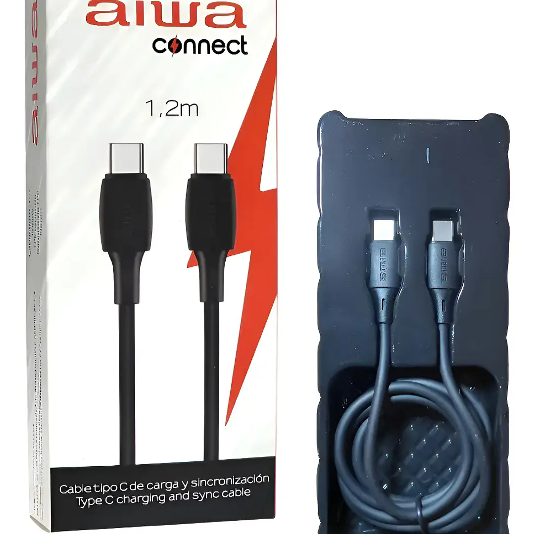 Cable AIWA Tipo C a Tipo C 1,2 Metros 1