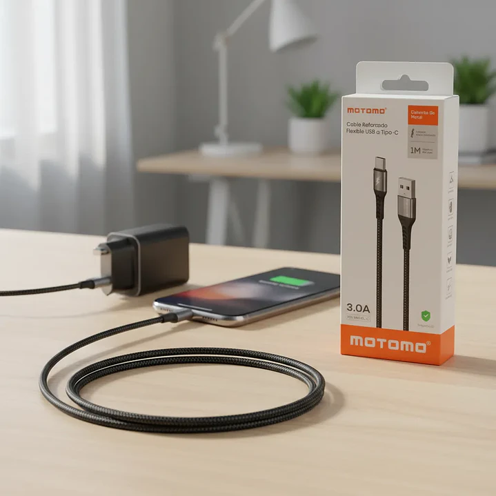 Cable USB Tipo C Motomo 3.0A 3