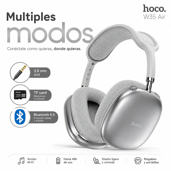 Audífono Bluetooth Hoco W35 Air 3