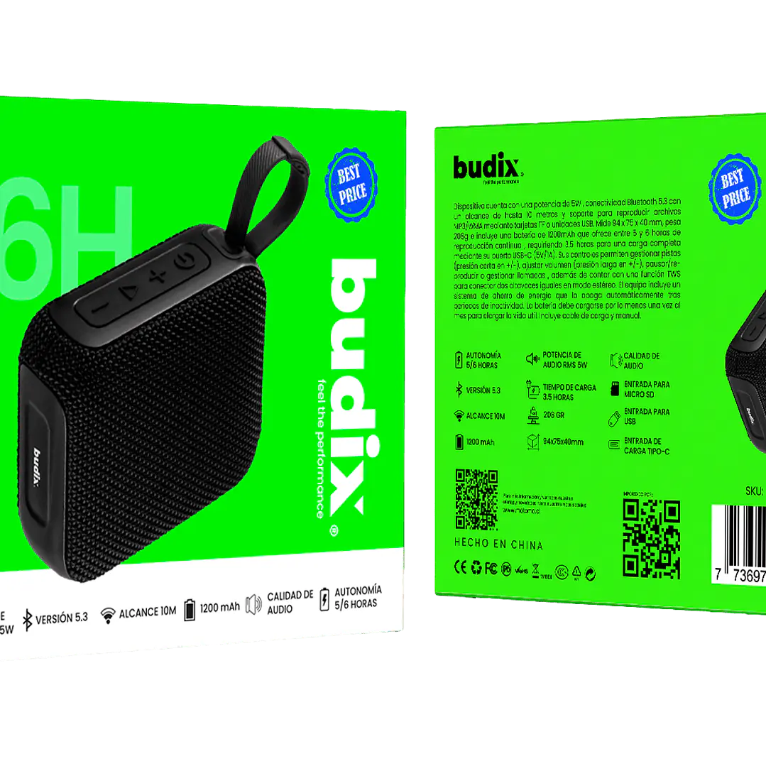 Parlante Bluetooth Budix Bu-Way 2