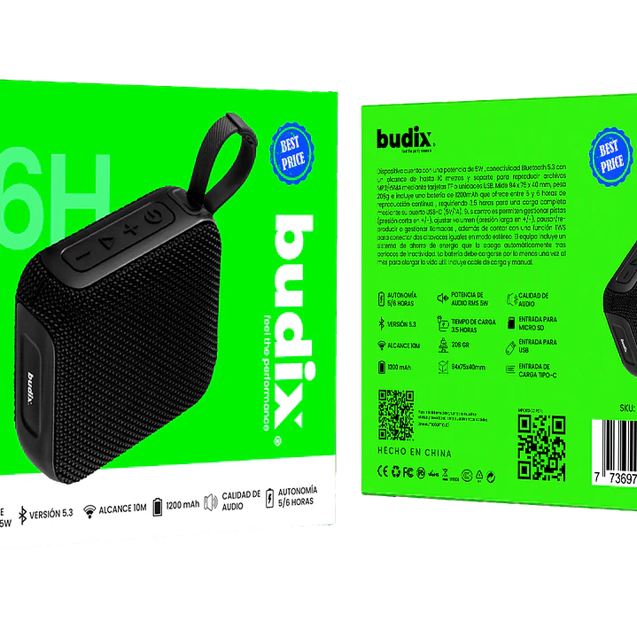 Parlante Bluetooth Budix Bu-Way 2