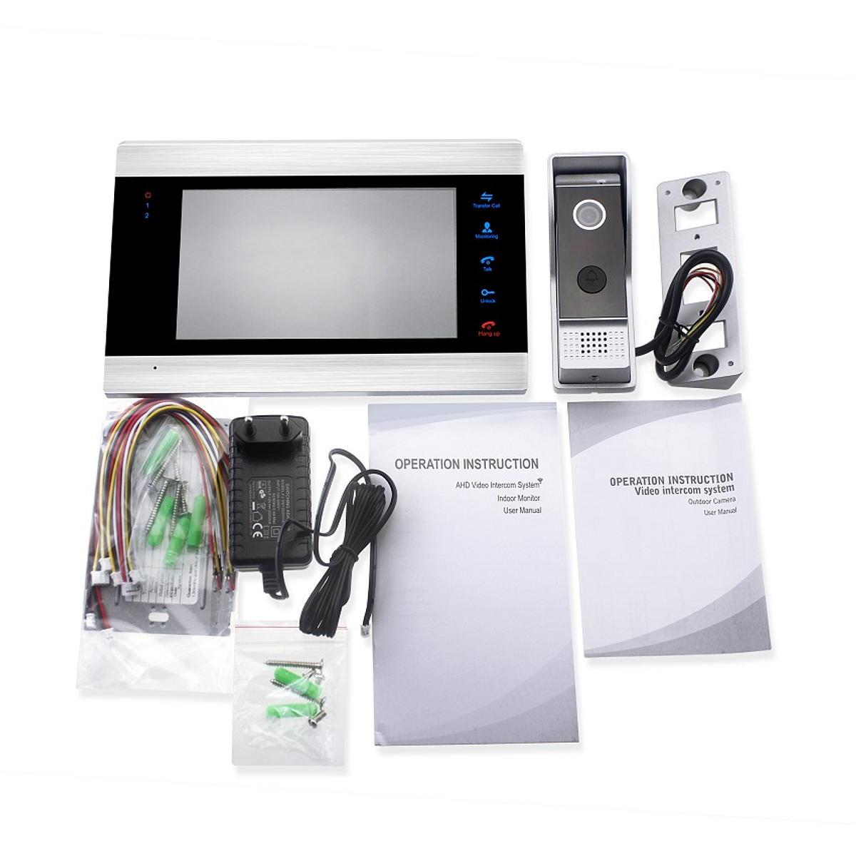 Video Portero a color 7” LCD Cableado Monitor Wifi 2 Puertas