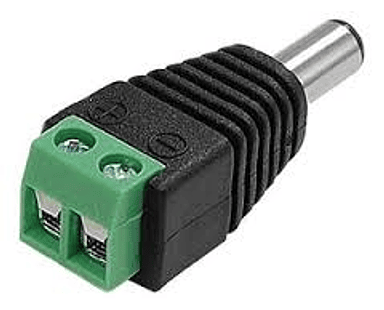 Conector macho de poder dc