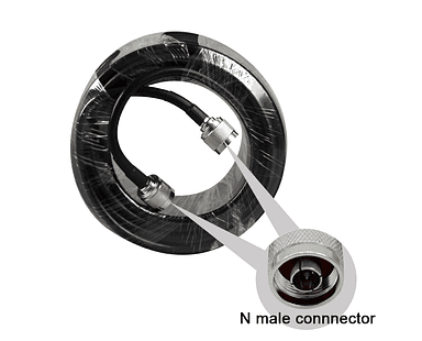 30 Metros de Cable coaxial con conectores Macho N 50 ohm