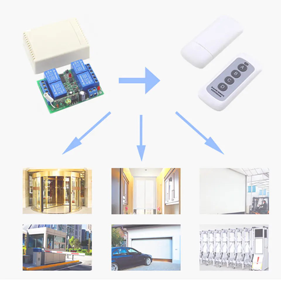 Interruptor Control Remoto Inalámbrico 433MHz 7