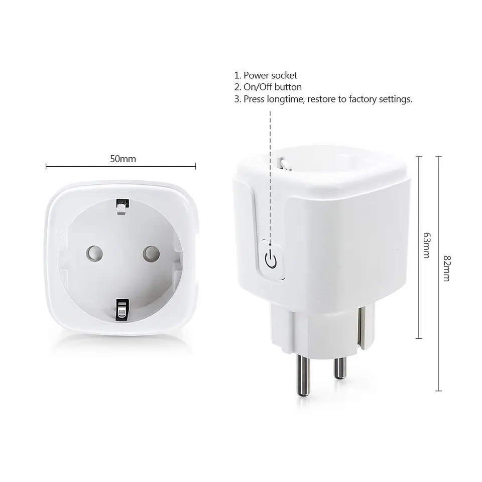 Enchufe Inteligente WIFI 20A con Control de Voz 5