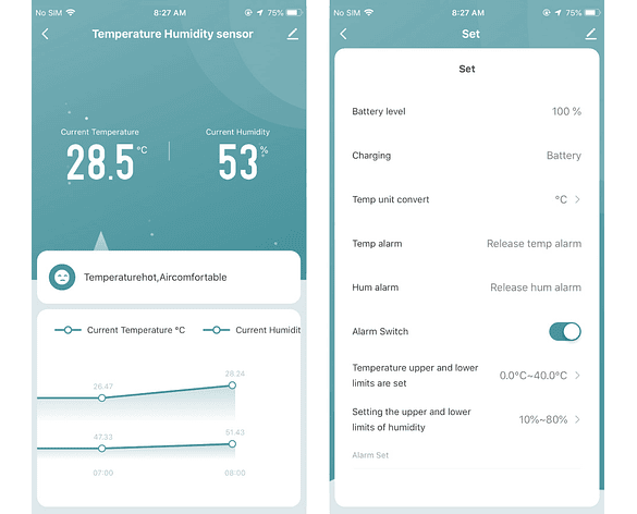 Sensor de Temperatura & Humedad WIFI Tuya Smart