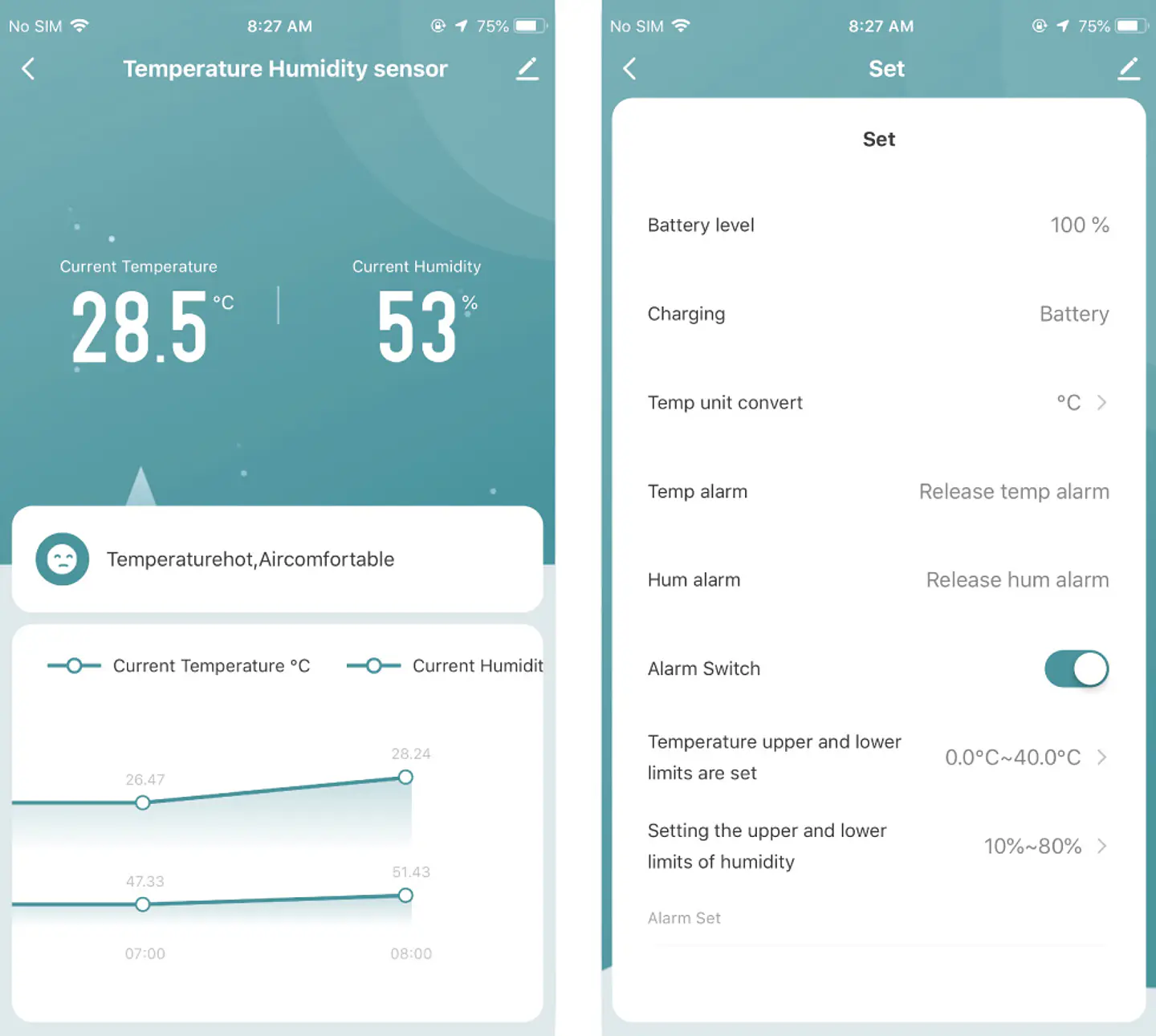 Sensor inteligente temperatura humedad WiFi 16