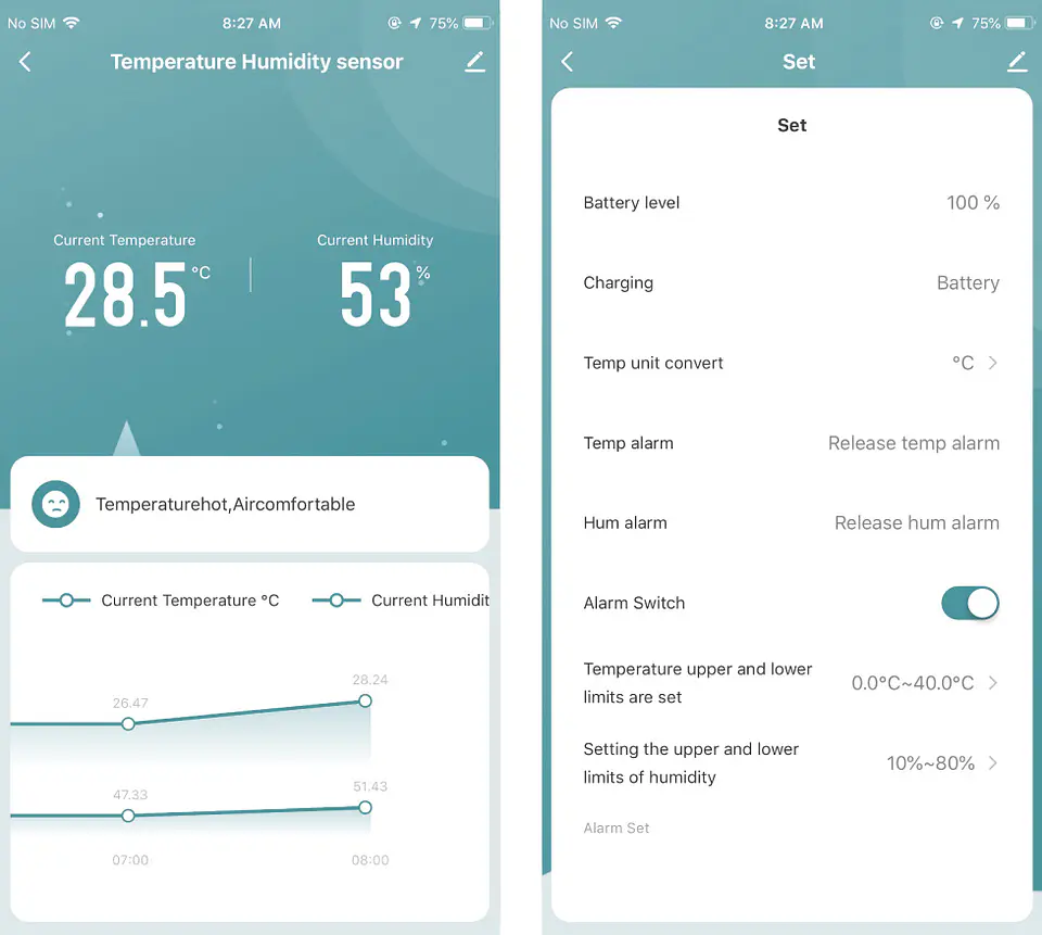 Sensor inteligente temperatura humedad WiFi 16