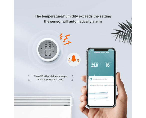 Sensor de Temperatura & Humedad WIFI Tuya Smart