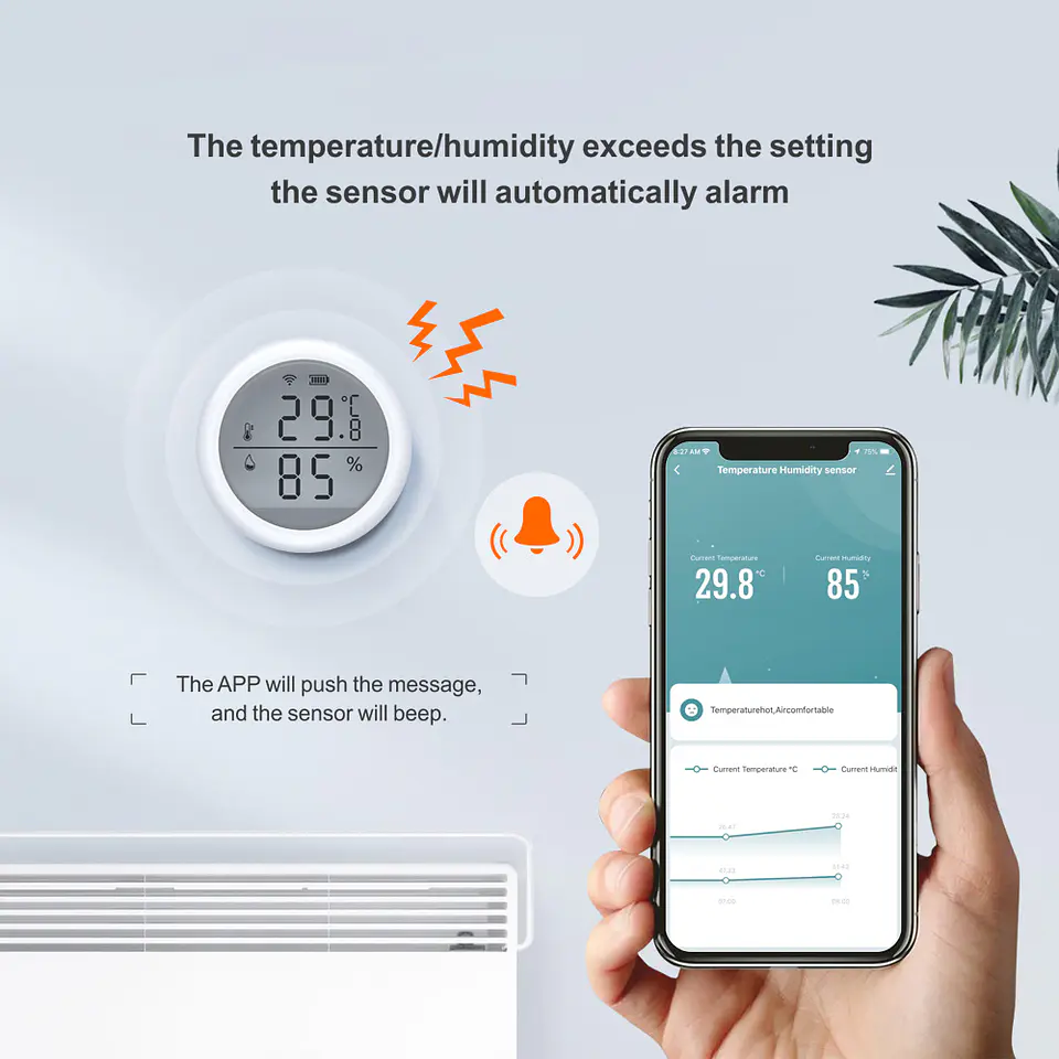 Sensor inteligente temperatura humedad WiFi 18