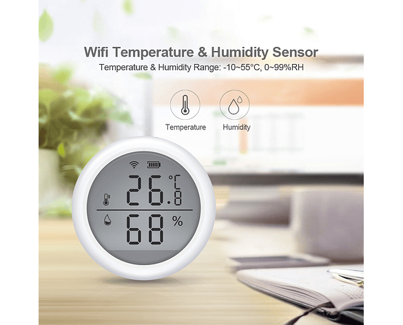 Sensor de Temperatura & Humedad WIFI Tuya Smart