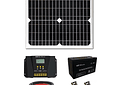 Mini Kit Panel Solar 10 Watts DC12V Controlador Solar Bateria 7Ah
