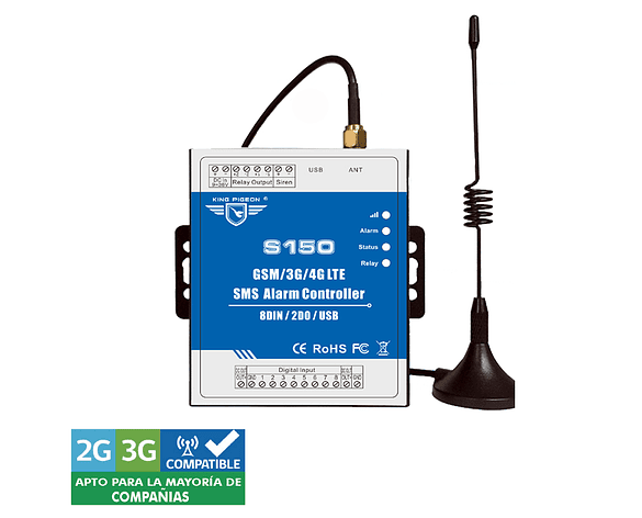 Control Remote GSM 3G Alarma (8DIN+2DO+USB) S150