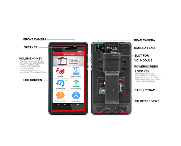 Escáner Automotriz Multimarca Profesional Launch X431 PRO MINI Español