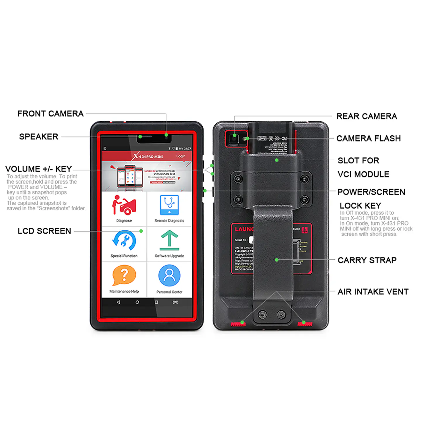 Escáner Automotriz Multimarca Profesional Launch X431 PRO MINI Español 3