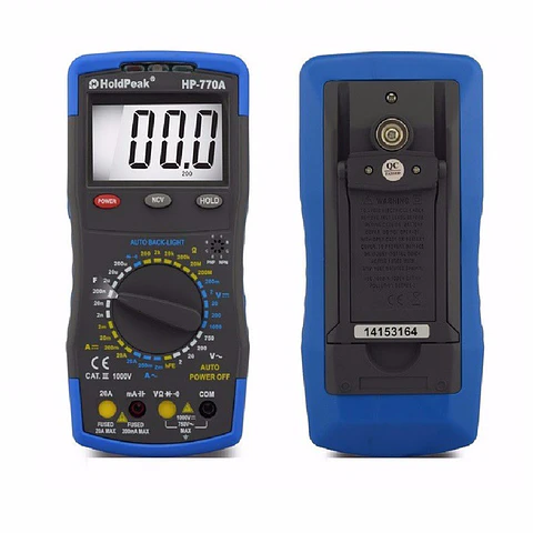 Multitester Tester Eléctrico Multímetro Digital Alto Rendimiento 1000V