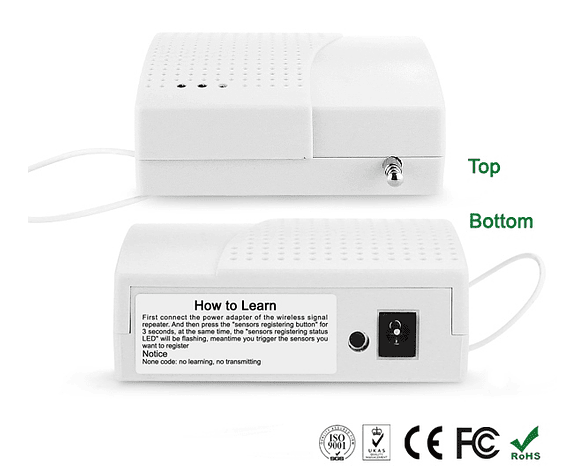 Repetidor de Señal Inalámbrico RF para 100 sensores 433Mhz