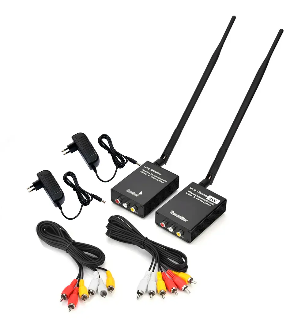 Transmisor y Receptor de Audio y Vídeo Inalámbrico 1000m 1