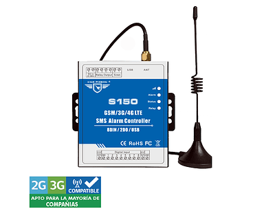 Control Remote GSM 4G Alarma (8DIN+2DO+USB) S150