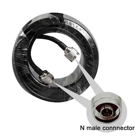40 Metros de Cable coaxial con conectores Macho N 50 ohm