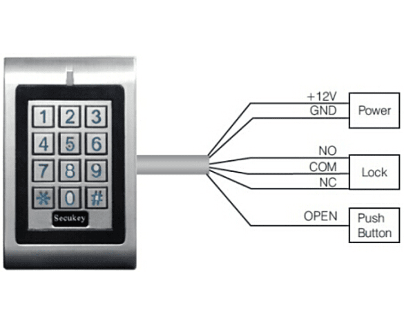 Teclado de Control de Acceso Metalico Exterior Clave y Tarjeta RFID 125khz