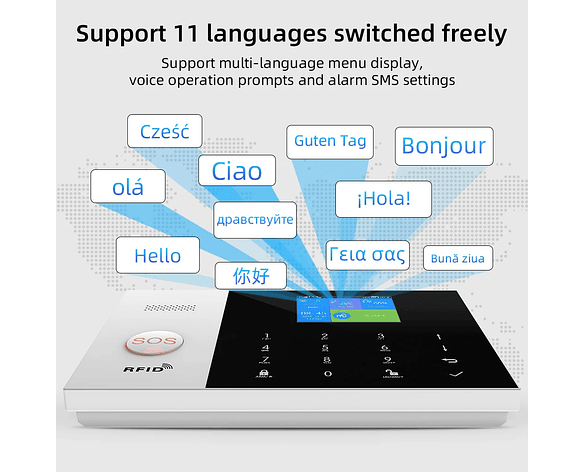 Sistema de Alarma de Seguridad para Casa Wifi APP Tuya Domótica 4G Google Assistance Amazon Alexa