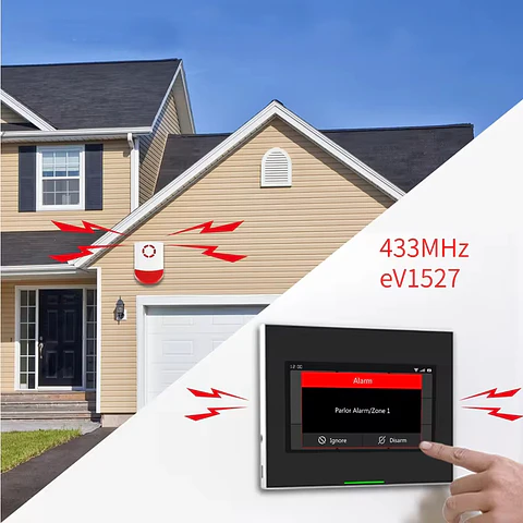 Sirena Baliza inalámbrica Exterior 433mhz 120db con batería de respaldo