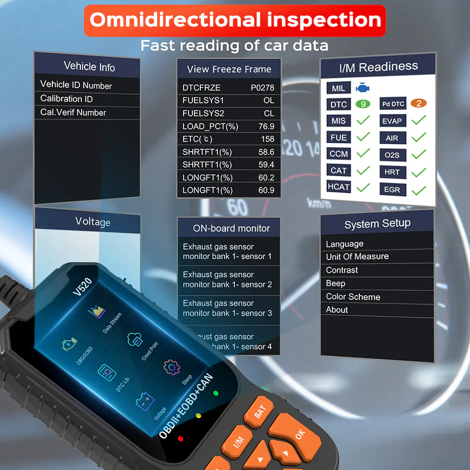 Escanner Automotriz OBD II, EOBD y CAN - Herramienta de diagnóstico automotriz - Lector de códigos de error 3