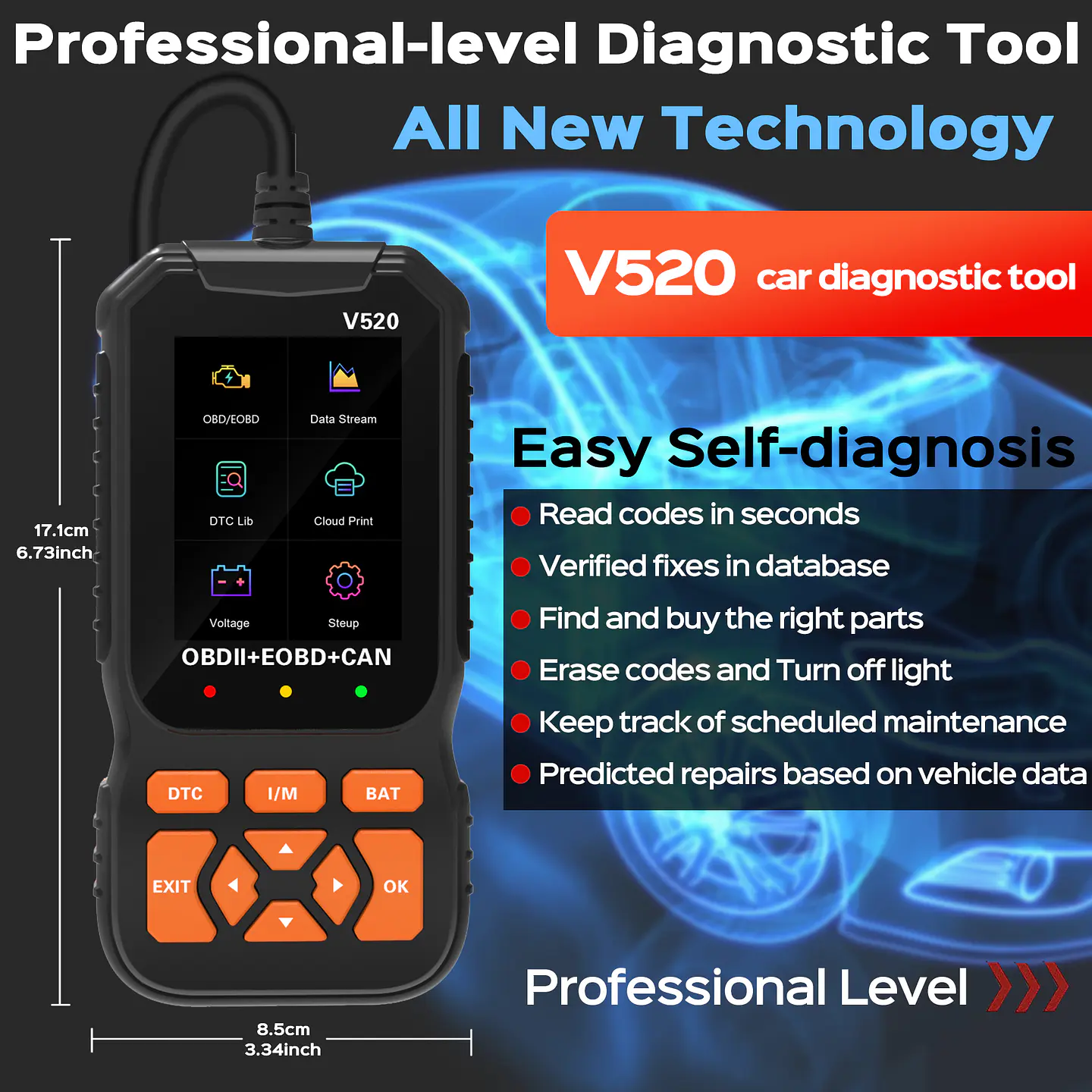 Escanner Automotriz OBD II, EOBD y CAN - Herramienta de diagnóstico automotriz - Lector de códigos de error 5