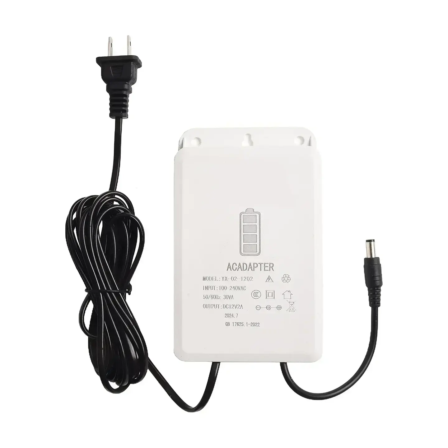 Fuente de Alimentación UPS 12V2A, Adaptador con Batería de Emergencia 5400mA 2
