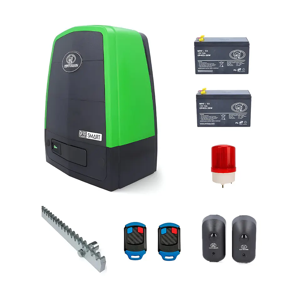 Motor para Portón Corredizo Centurion D10 Smart Turbo Kit | Alta Velocidad y Respaldo en Cortes de Energía 1