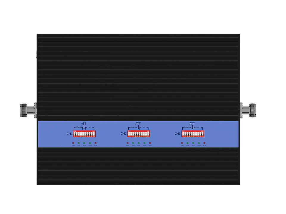 Repetidor de Tribanda Lintratek de Alta Ganancia 80dB 3G B5 (850MHz) / B2 (1900MHz) / B28 (700 MHz) 1