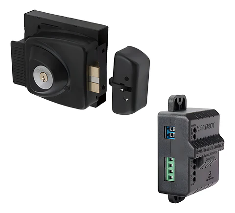 Cerradura de Sobreponer ODIS 783 Eléctrica con Caja Negra - Seguridad para Puertas y Rejas