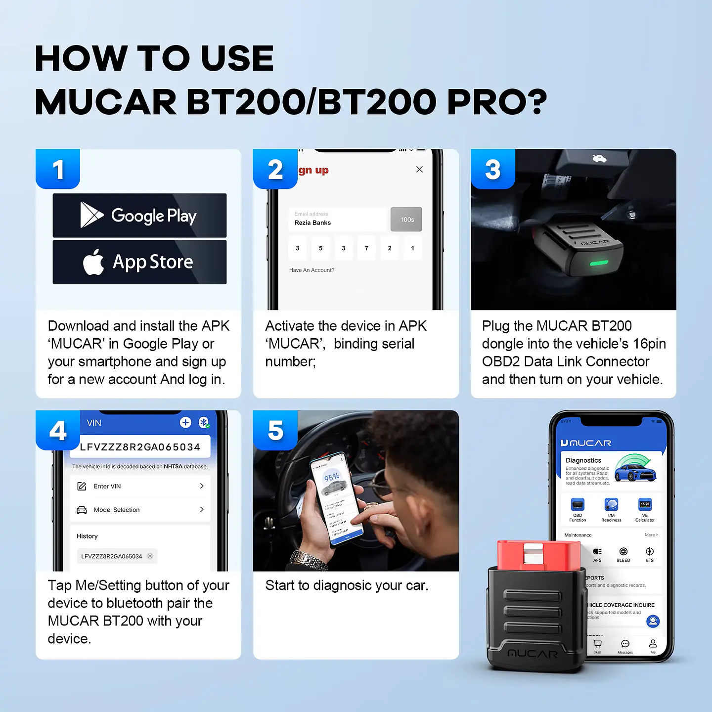 Escáner OBD2 Bluetooth para diagnóstico automotriz 5