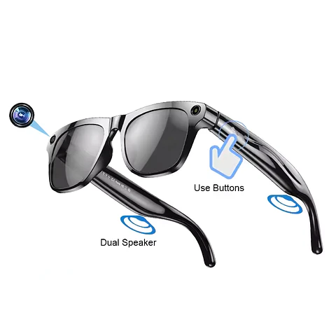 Gafas Inteligentes 8K HD · Cámara 100MP · ChatGPT · Llamadas Bluetooth