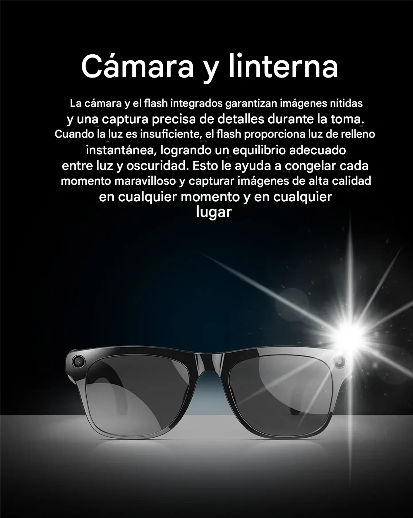 Gafas Inteligentes 8K HD · Cámara 100MP · ChatGPT · Llamadas Bluetooth 2