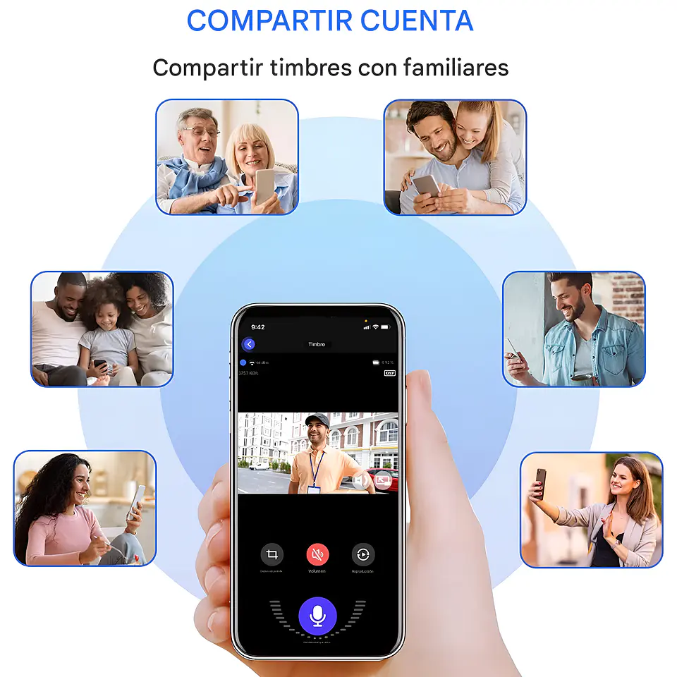 Videoportero WiFi 5G 1080P Timbre Inteligente 3